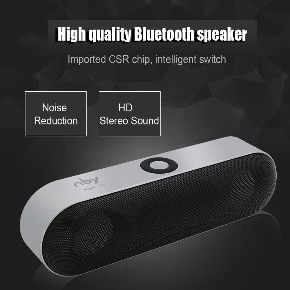 NBY-18 Mini Bluetooth Speaker Portable Wireless Speaker Sound System 3D Stereo Music Surround Support Bluetooth,TF AUX USB