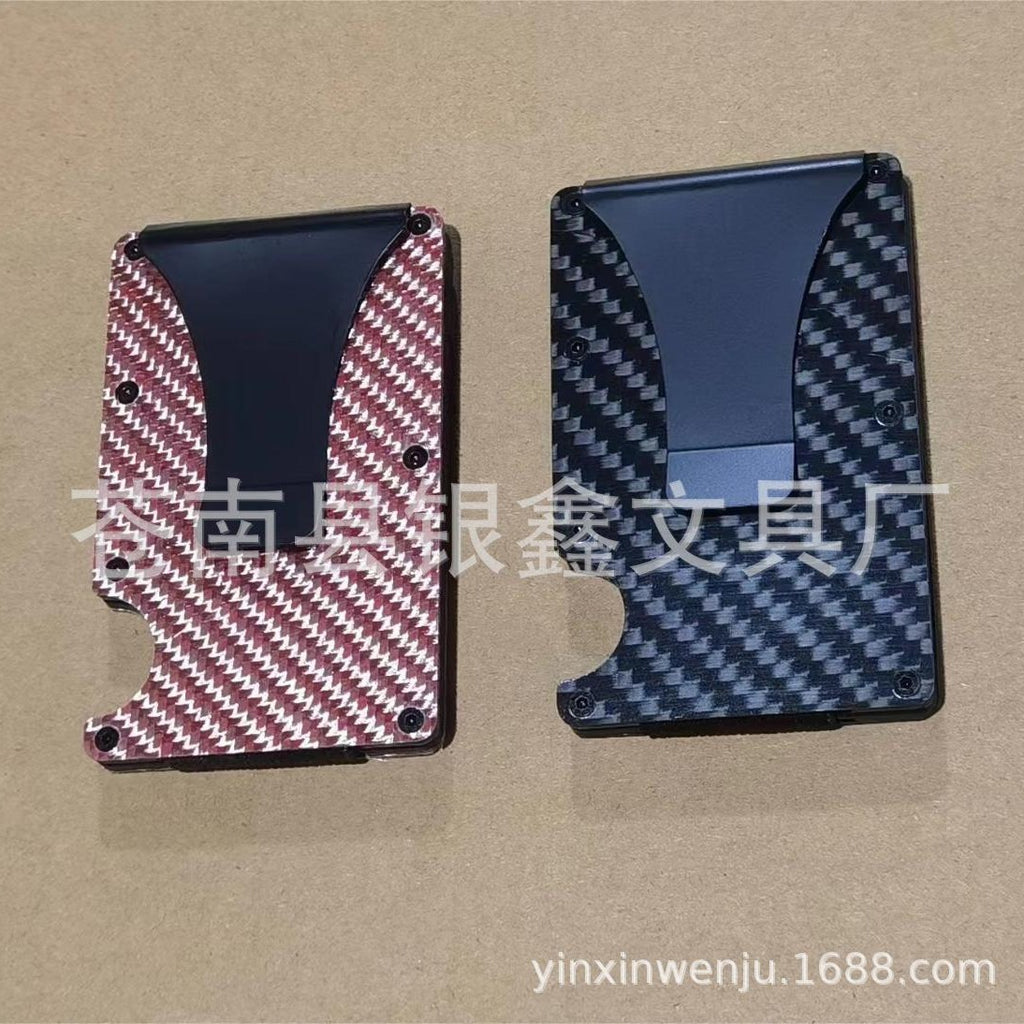 Carbon Fiber Metal Card Holder Anti-theft Brush NFC Ultra-thin Small Large Capacity Anti-degaussing Wallet Bank Card Holder