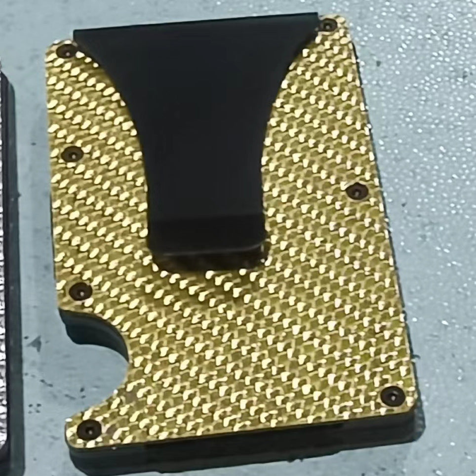 Carbon Fiber Metal Card Holder Anti-theft Brush NFC Ultra-thin Small Large Capacity Anti-degaussing Wallet Bank Card Holder