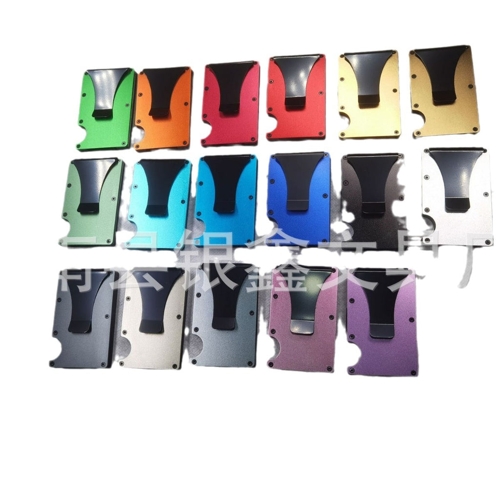 Carbon Fiber Metal Card Holder Anti-theft Brush NFC Ultra-thin Small Large Capacity Anti-degaussing Wallet Bank Card Holder