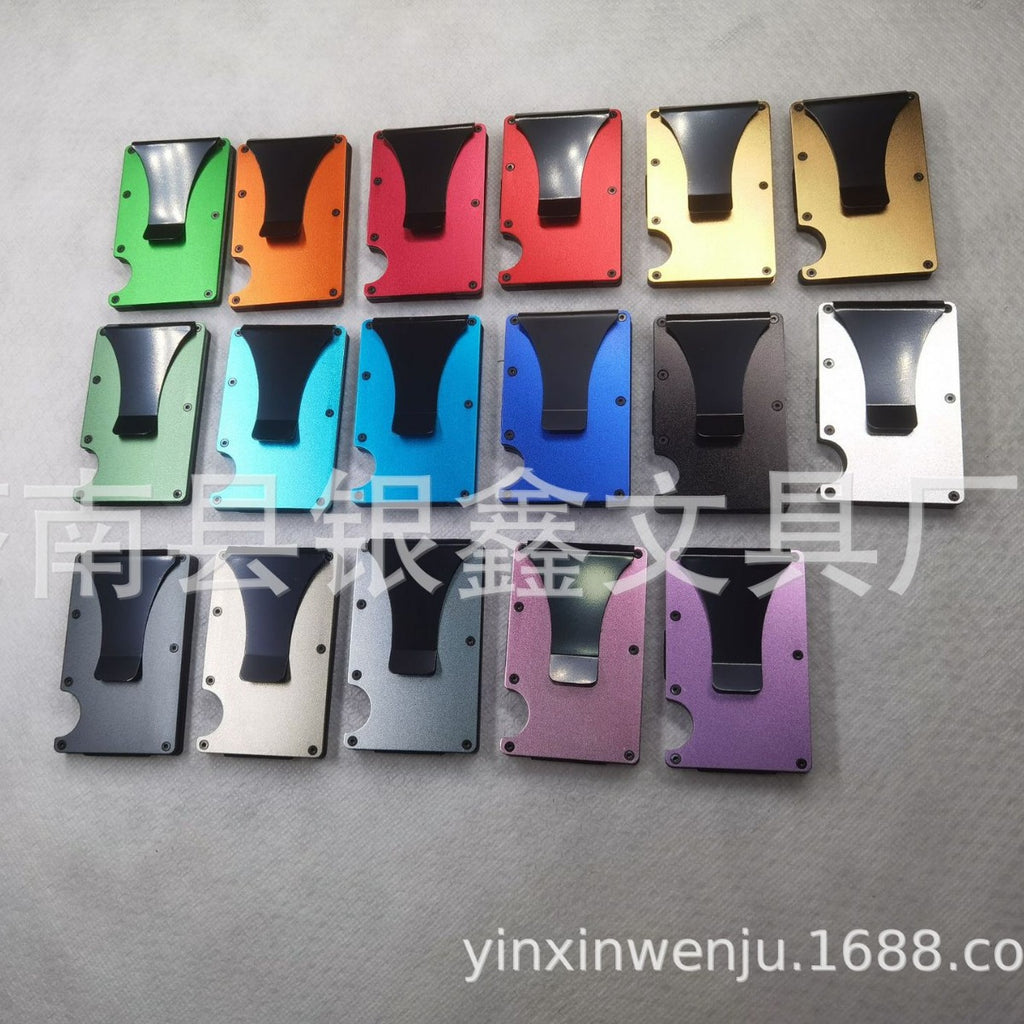 Carbon Fiber Metal Card Holder Anti-theft Brush NFC Ultra-thin Small Large Capacity Anti-degaussing Wallet Bank Card Holder