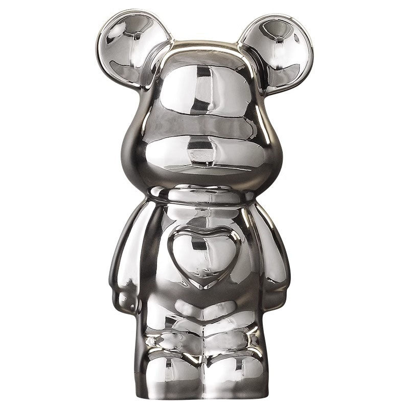 Light Luxury Tv Cabinet Cartoon Heart Bear Internet Celebrity Violent Bear Figurine Trendy Brand Kaws Building Block Bear New Home Living Room Large Size