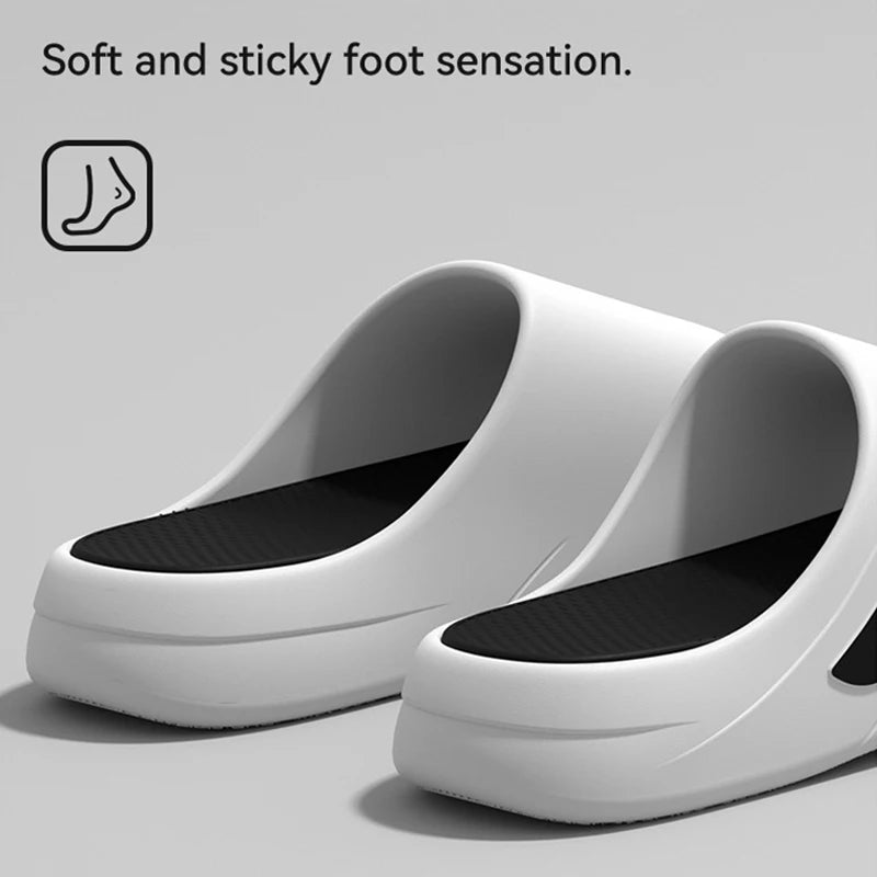 New Men Slippers Slides with a Sense High Aesthetic Value External Wear Anti Slip Thick Bottom, Beach Cool Slippers for Men