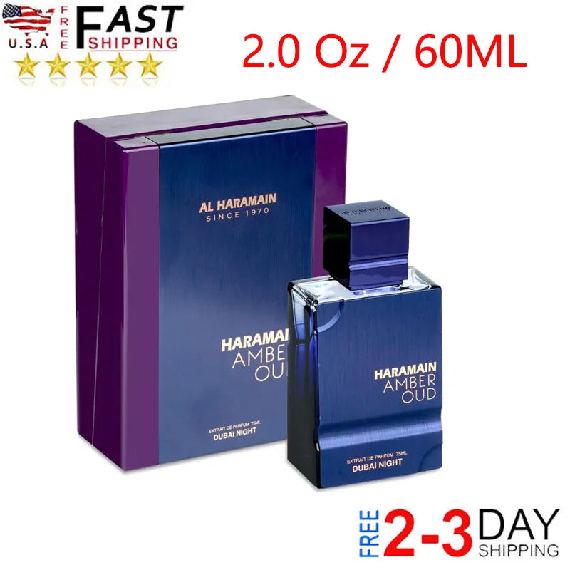 Al Haramain Amber Oud - Dubai Night Edition for Unisex - Oriental Woody Fragrance - Long Lasting Cologne - 2.0oz