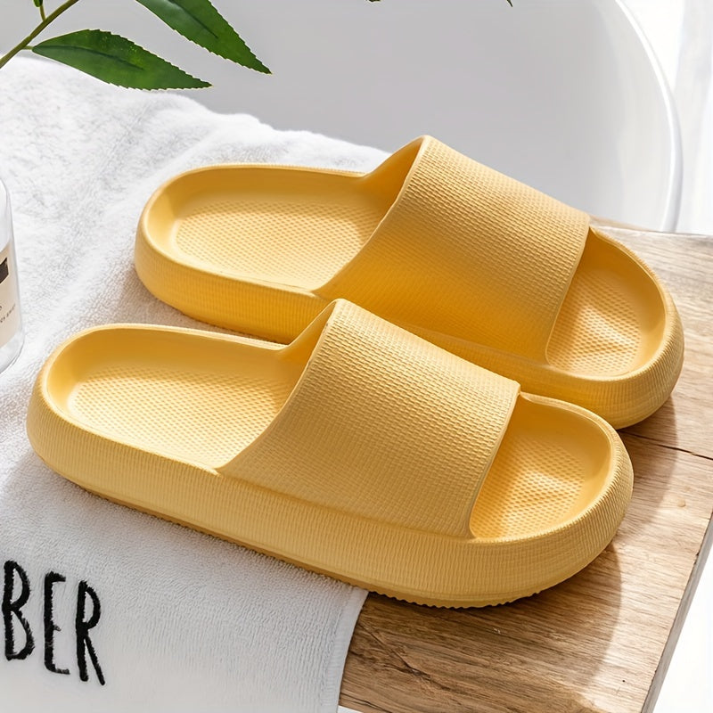 CloudSoft Women's Slides - Chic Comfort, Non-Slip Grip, Wear-Resistant, Perfect for Home & Bath