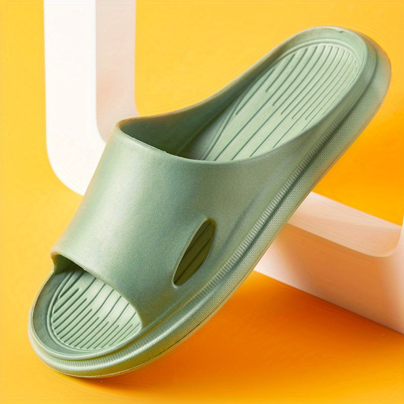 Men's Lightweight Non-Slip Open Toe Quick-Drying Slides For Bathroom Beach, Summer